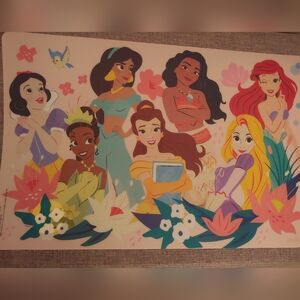 Disney Princesses Set Of 3 Plastic Placemat
